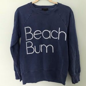 J Crew Beach Bum Blue Sweatshirt